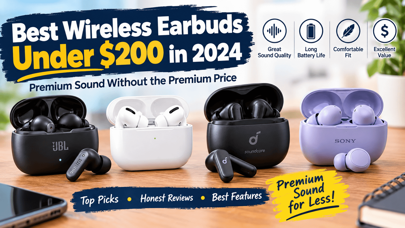 Best Wireless Earbuds Under $200 in 2024